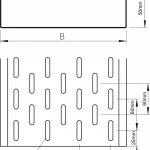 50mm Height Cable Tray — Available in hot-dip galvanized, fire-retardant powder coated, and standard powder coated finishes. Perforated design for heavy or medium-duty use.